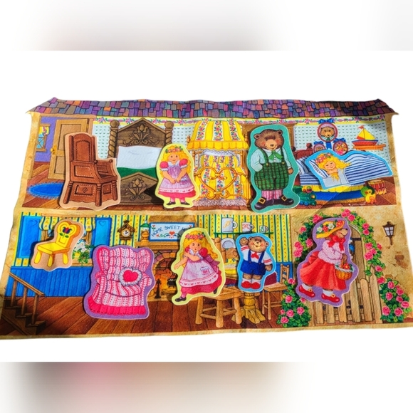 Lot Little Folks Visuals Felt Nursery Rhymes Goldilocks & the Three Bears Story - Picture 1 of 2